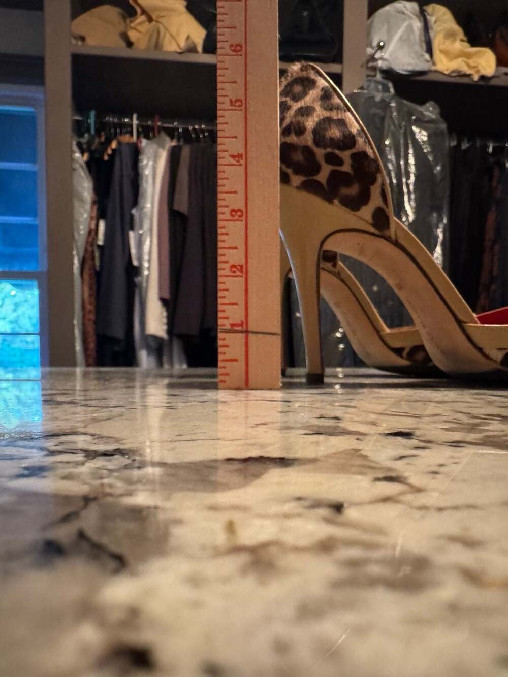Manolo Blahnik Leopard Print Calf Hair D'Orsay Peep-Toe Stilettos with Buckle - Picture 5 of 7